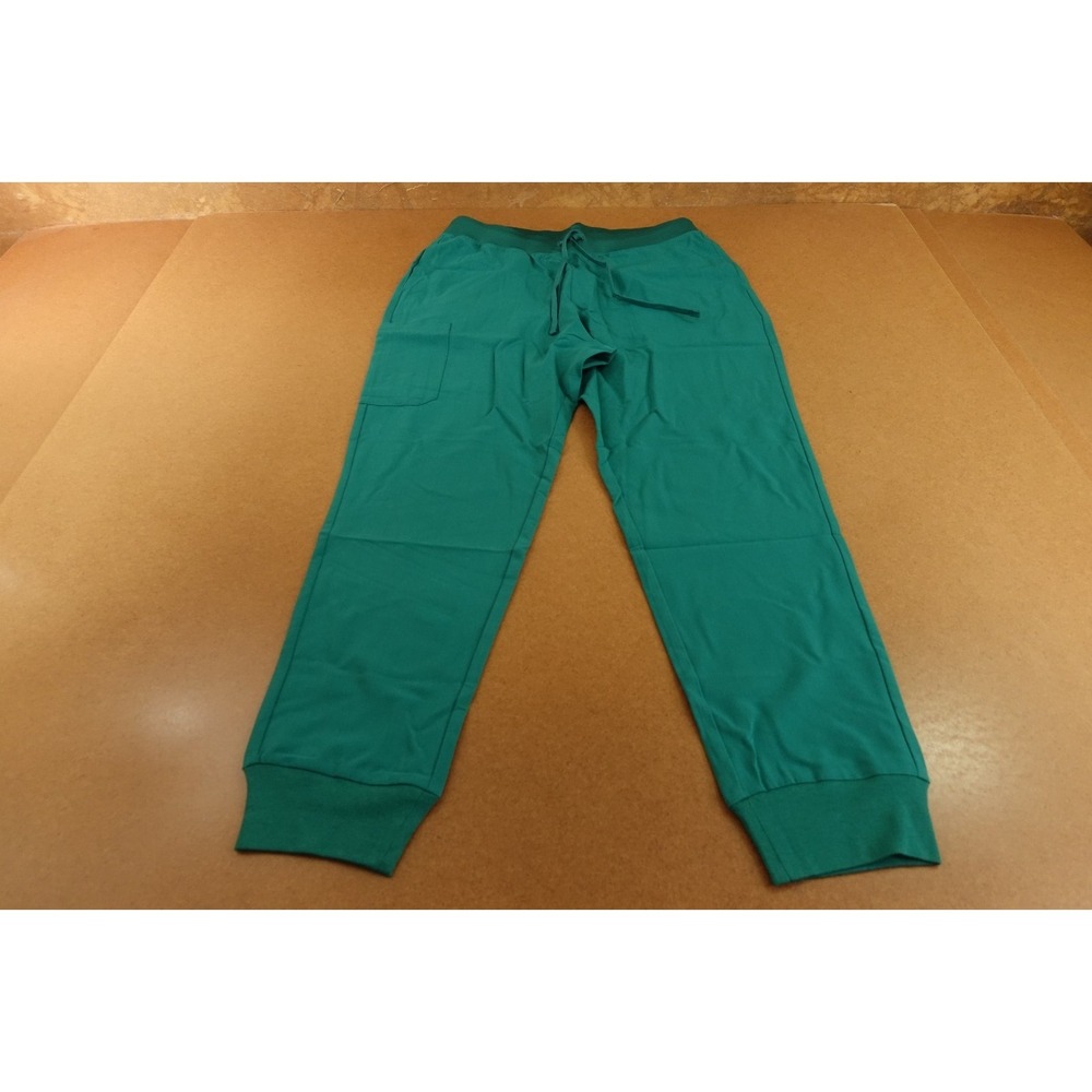 Mandala Womens Size Large Hunter Green High Waisted Jogger Scrub Pants New